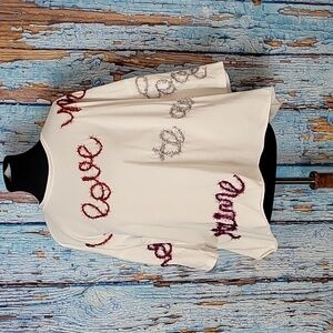 Oversized tinsel love tshirt